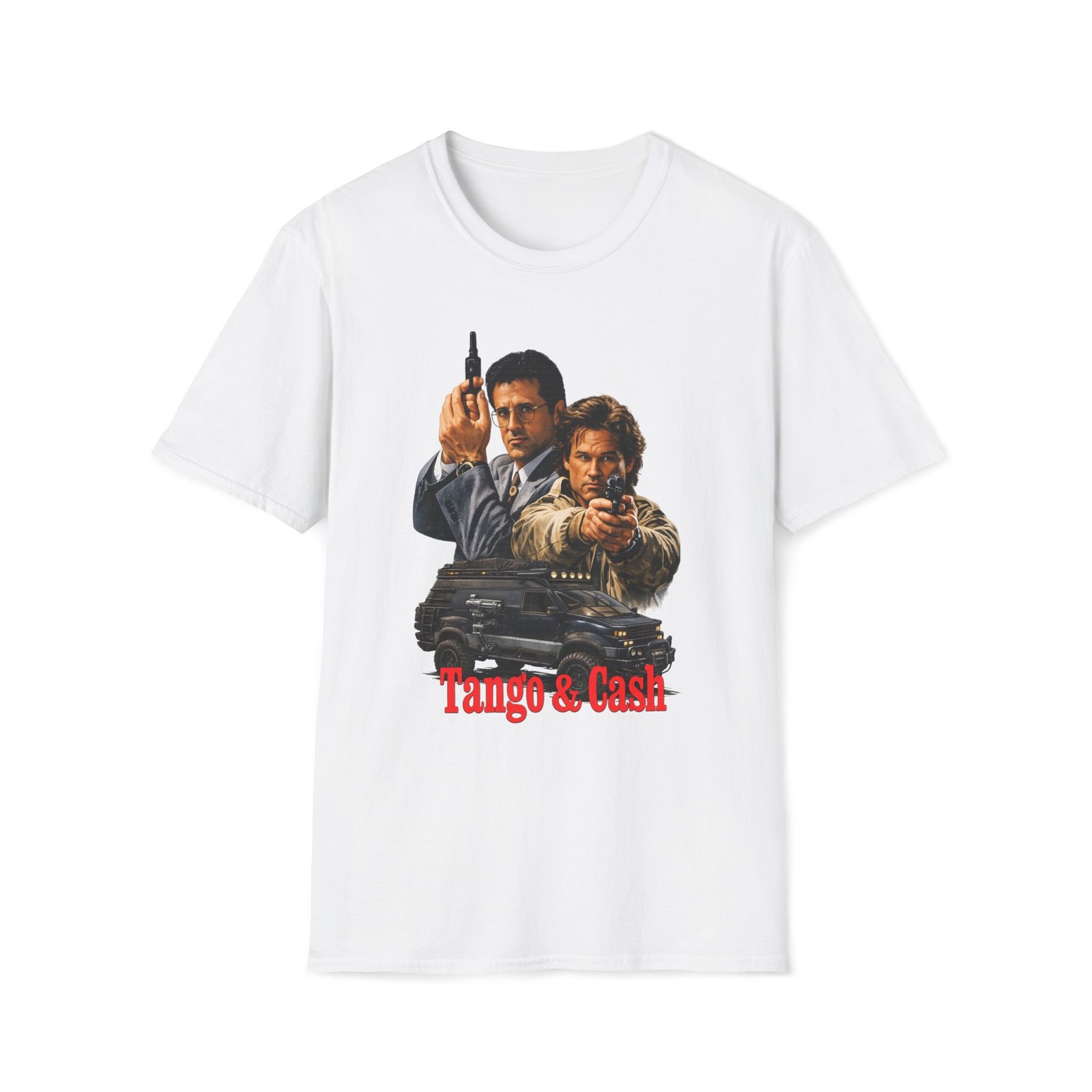Tango and Cash 90s retro action movie tshirt