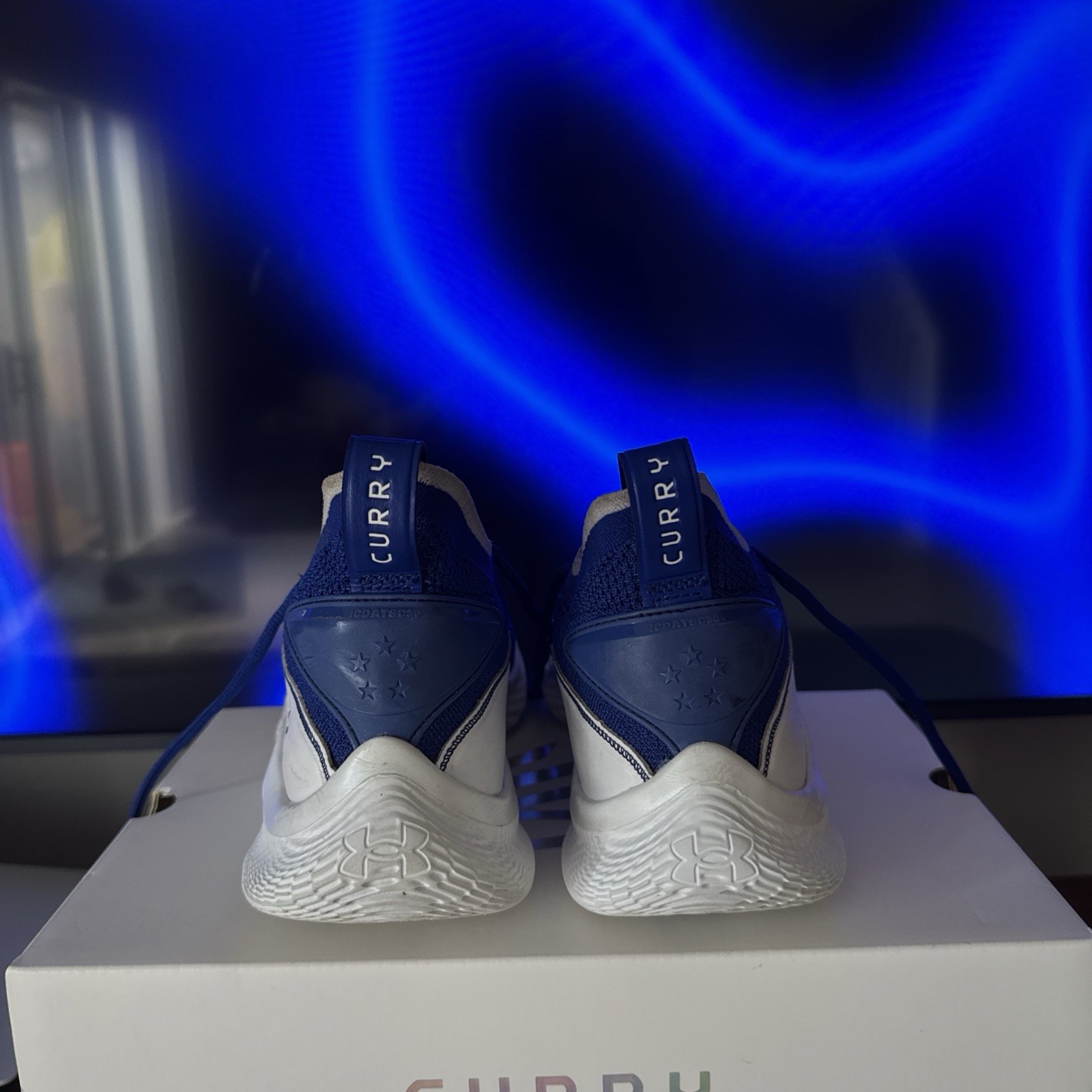 Under Armour Curry Flow Shoes – Royal Blue (Size 6.5)