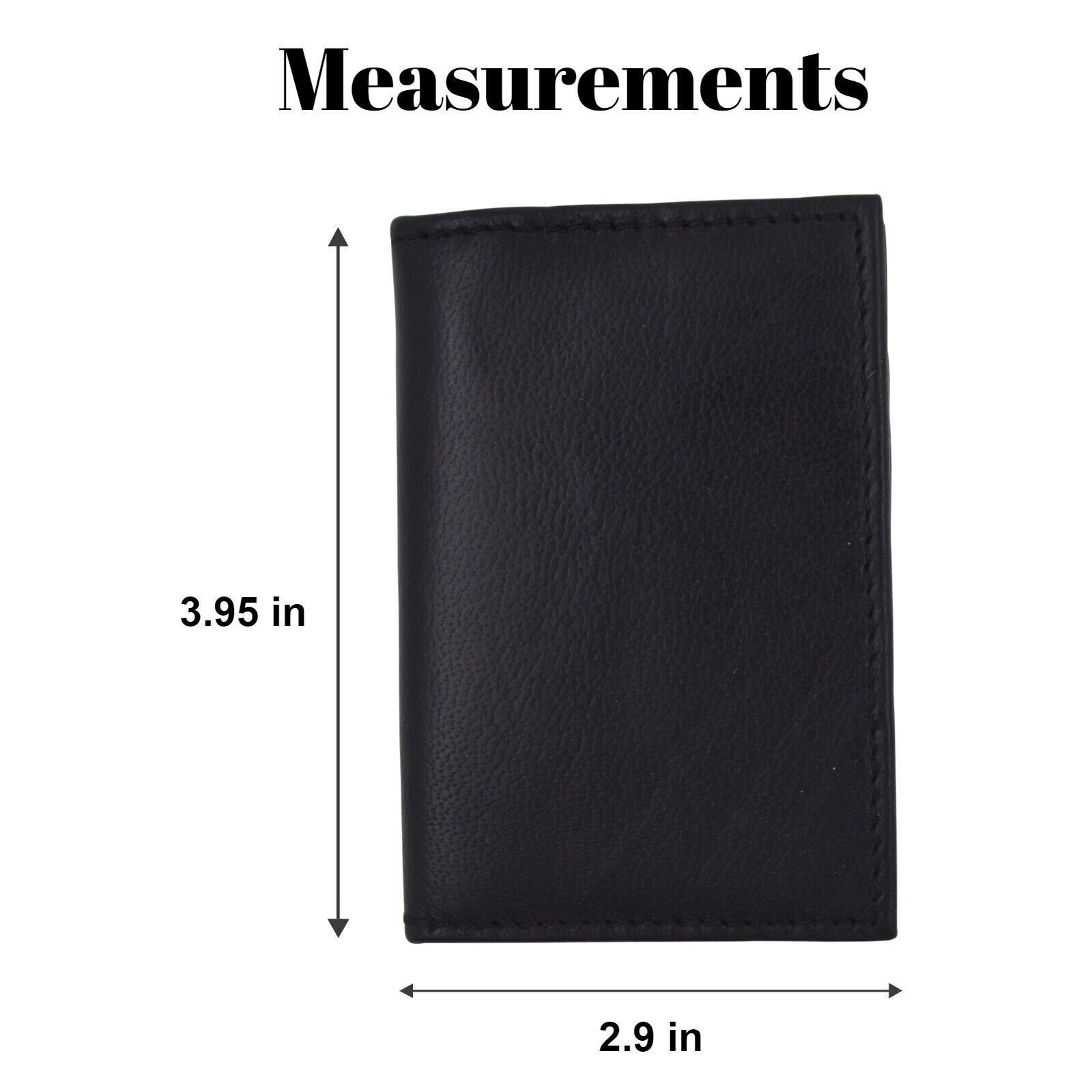 Mini Bifold Black Mens Wallet Genuine Leather Slim Thin Credit Card Holder New