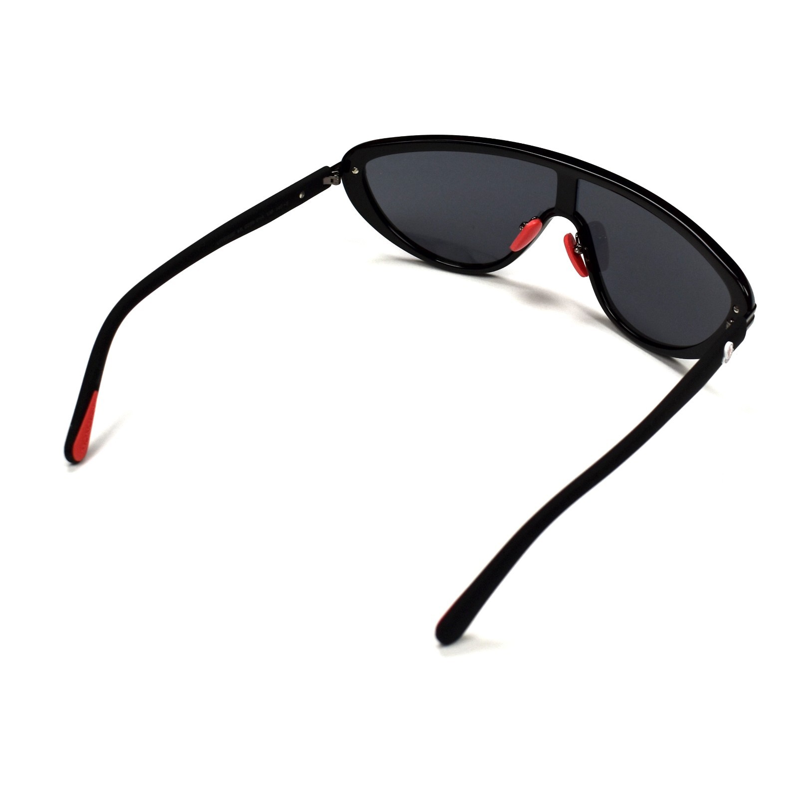 NWT $410 Moncler Vitesse Shield Sunglasses Men’s Black Gray Lens Sport AUTHENTIC