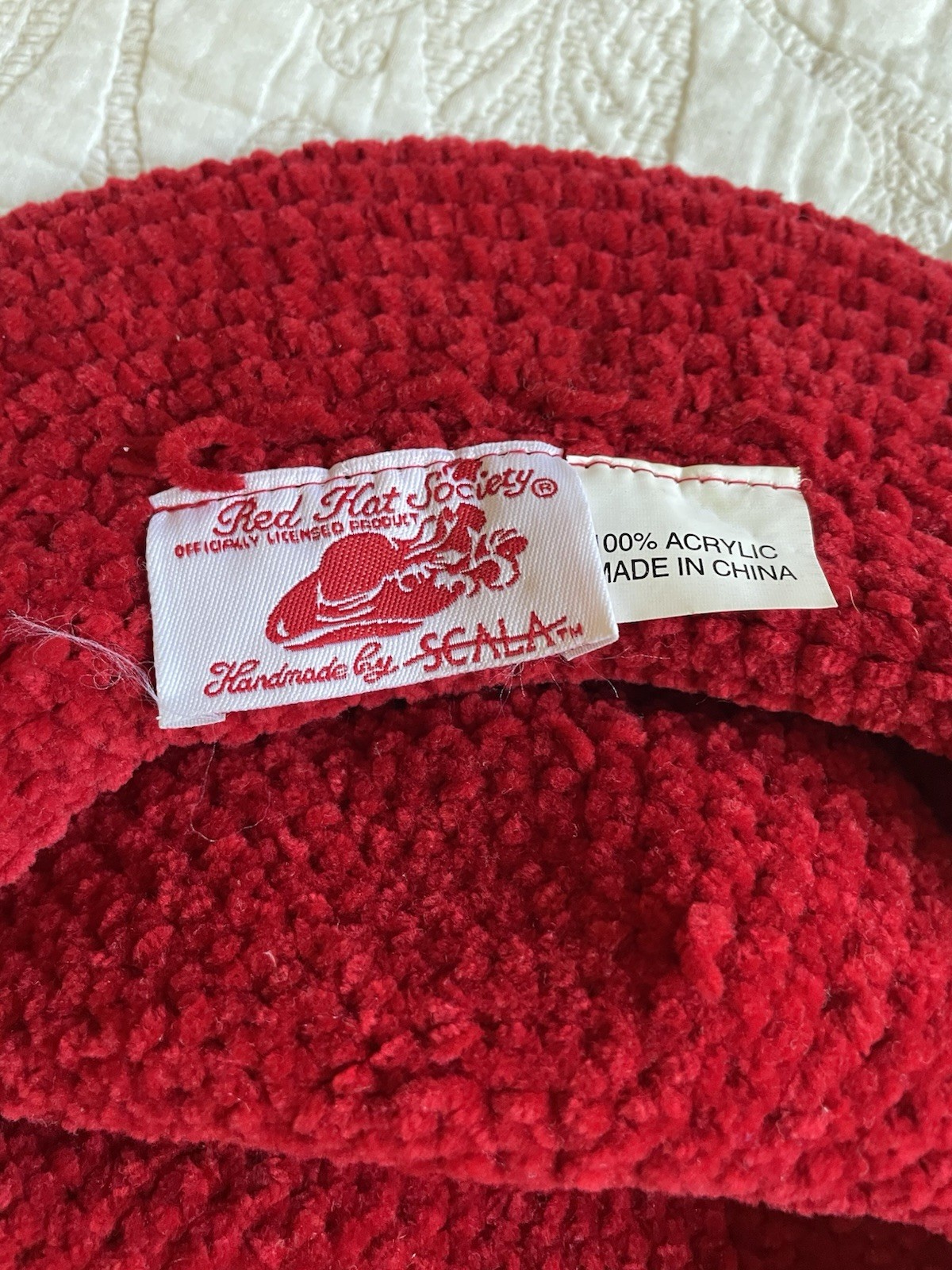 Handmade Acrylic Red Hat By Scala