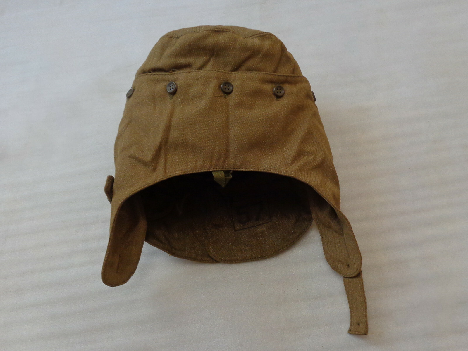 Soviet Army Hat Cap Neck Flap Face Shield Russia Afghan War Vtg Military Surplus