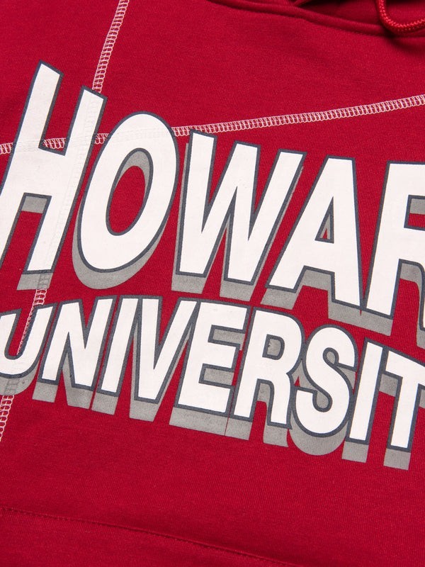 AACA Howard University Bison RED WHITE Heavyweight Hoodie Vintage HBCU Gear