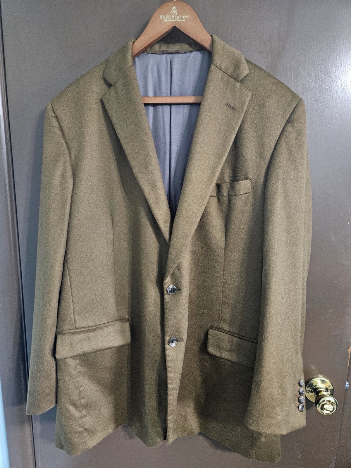 Vintage Tom James Royal Classic Beige Sports Blazer Jacket Men’s