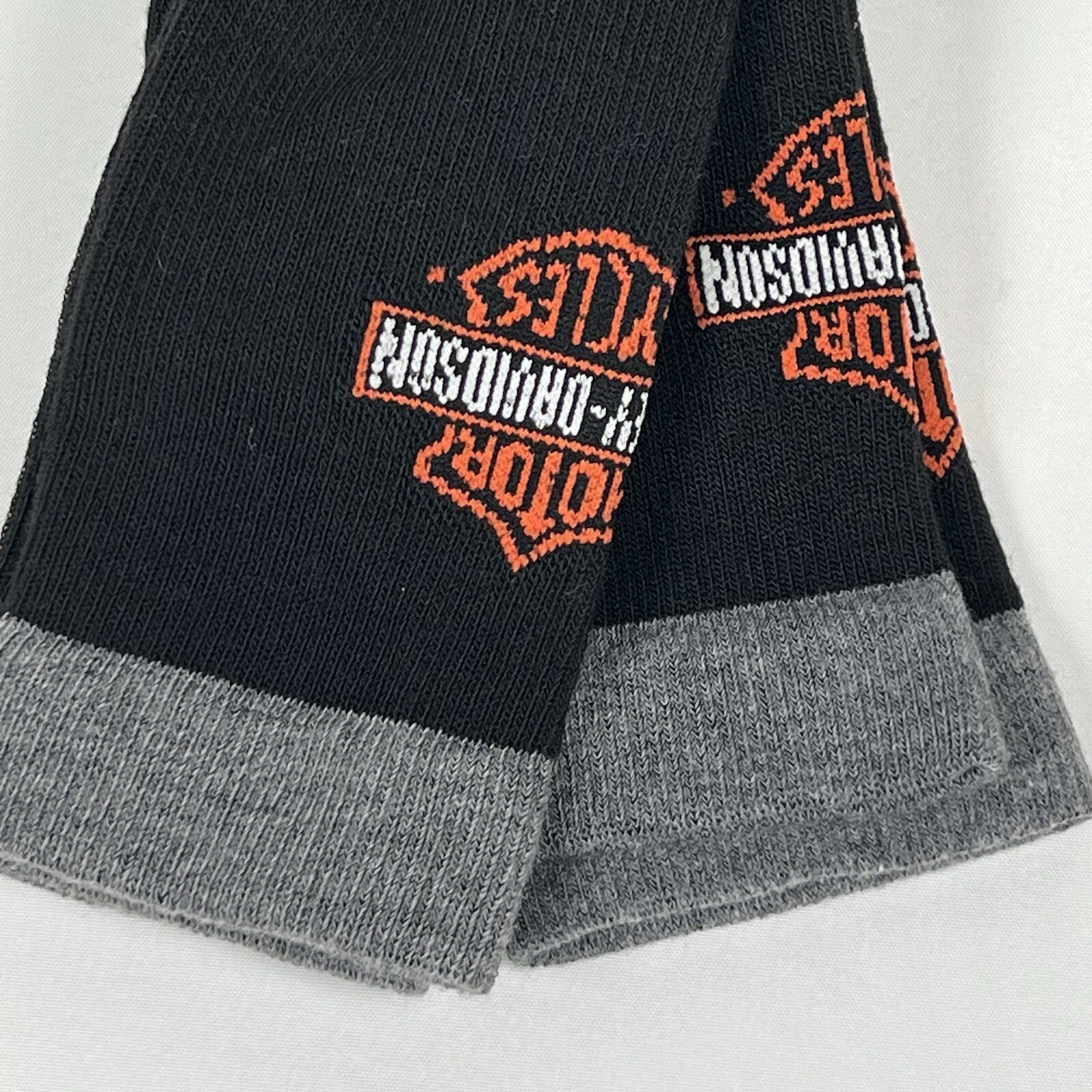 Harley Davidson Socks, Men’s Large, 2 Pair NEW! Made In USA Slightly Irregular