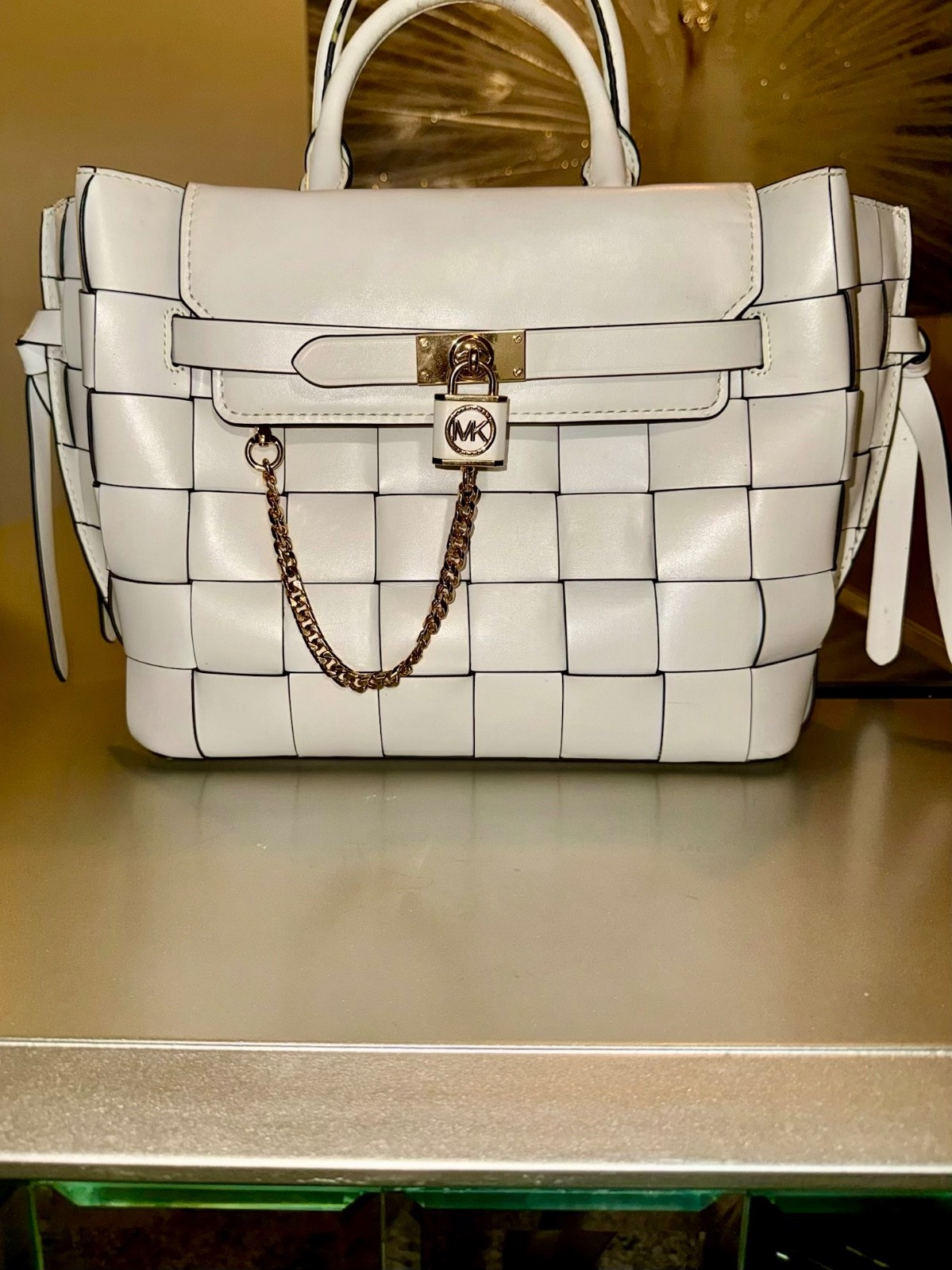 Michael Kors genuine leather large purse with hidden compartment