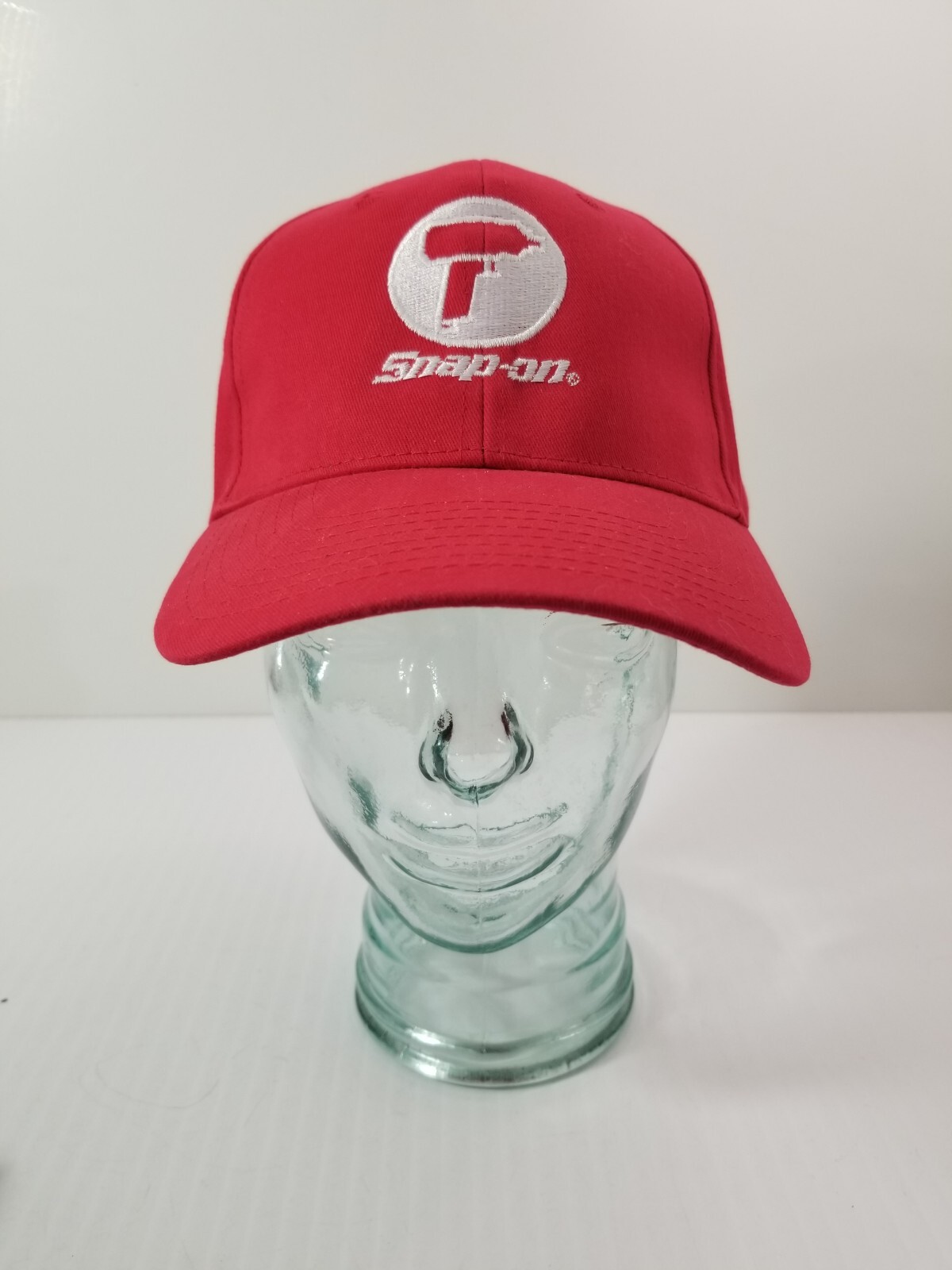 Vtg Snap-On Tools Red White Embroidered Logo Strapback Hat Cap Adjustable EUC