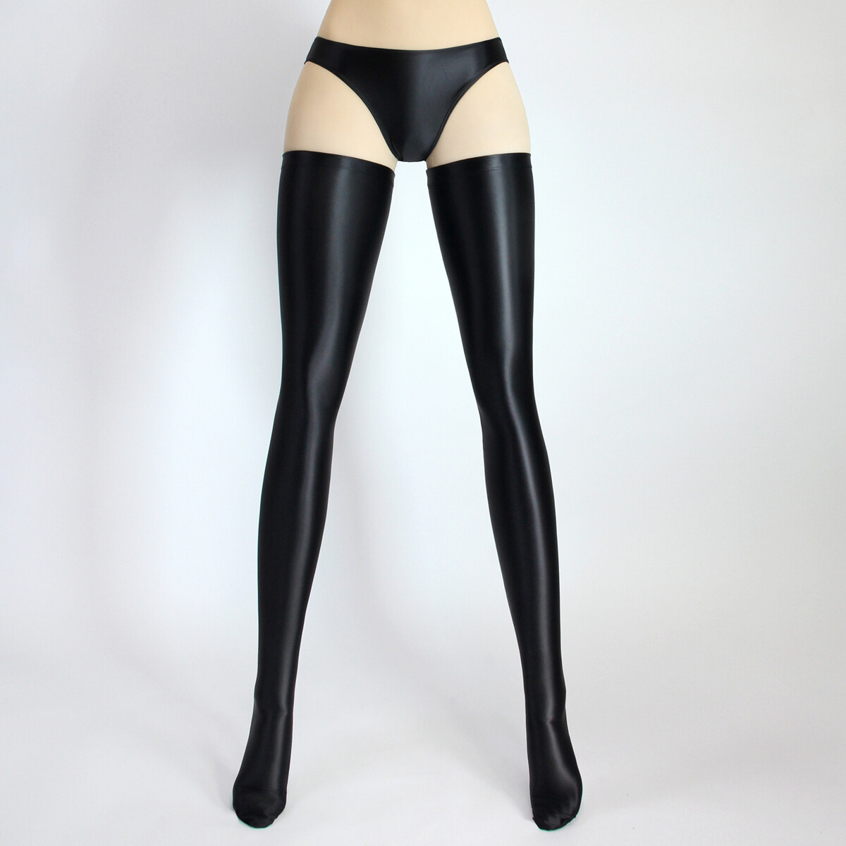 Women Sexy Glossy Thigh-Highs Stockings Spandex Stretch Shiny Opaque Long Socks