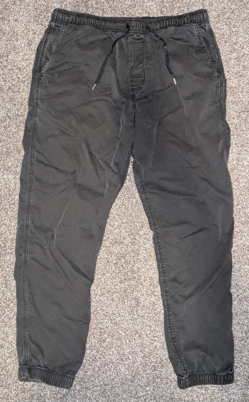 American Eagle Pants Mens M Gray Drawstring Jogger Tapered Athletic Flex Stretch