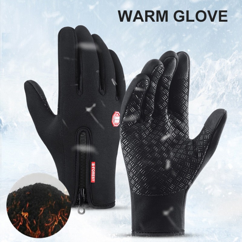Windproof Waterproof Winter Gloves Touch Screen Lined Warm Men Women 7Color Pair