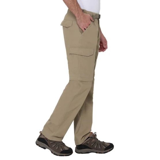 BC Clothing Men’s Convertible Pants Hiking Cargo Stretch Belted S-XXL 29-34 New