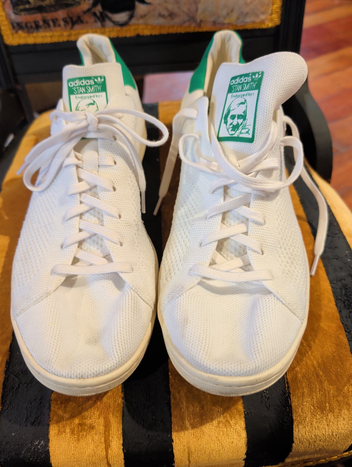 Adidas Stan Smith Primeknit Boosted Size 14 Mens Boost Prime Knit Green Shoes