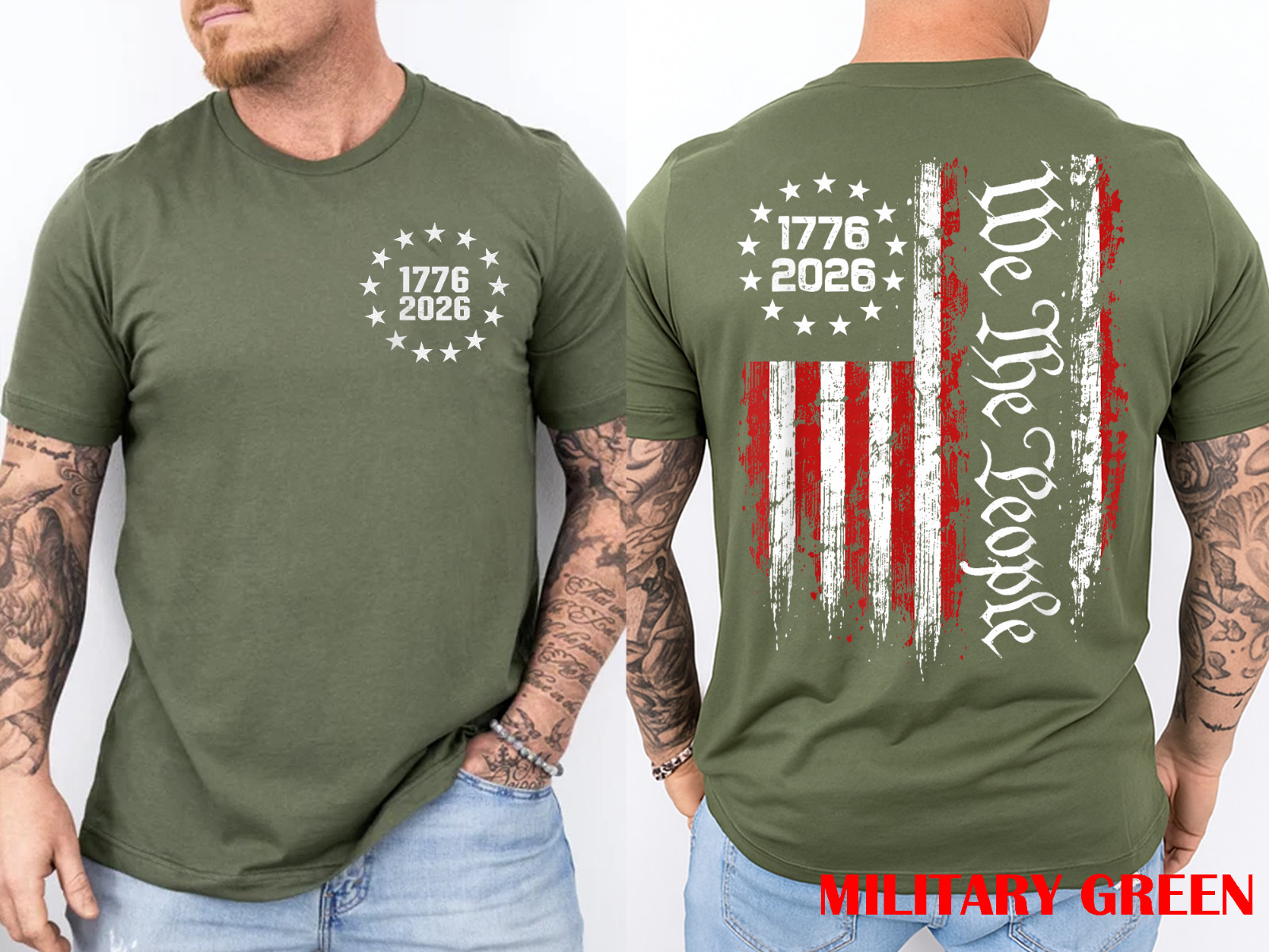 250 Anniversary USA 250th American Flag Patriotic 250 Years (Front/Back) T-Shirt