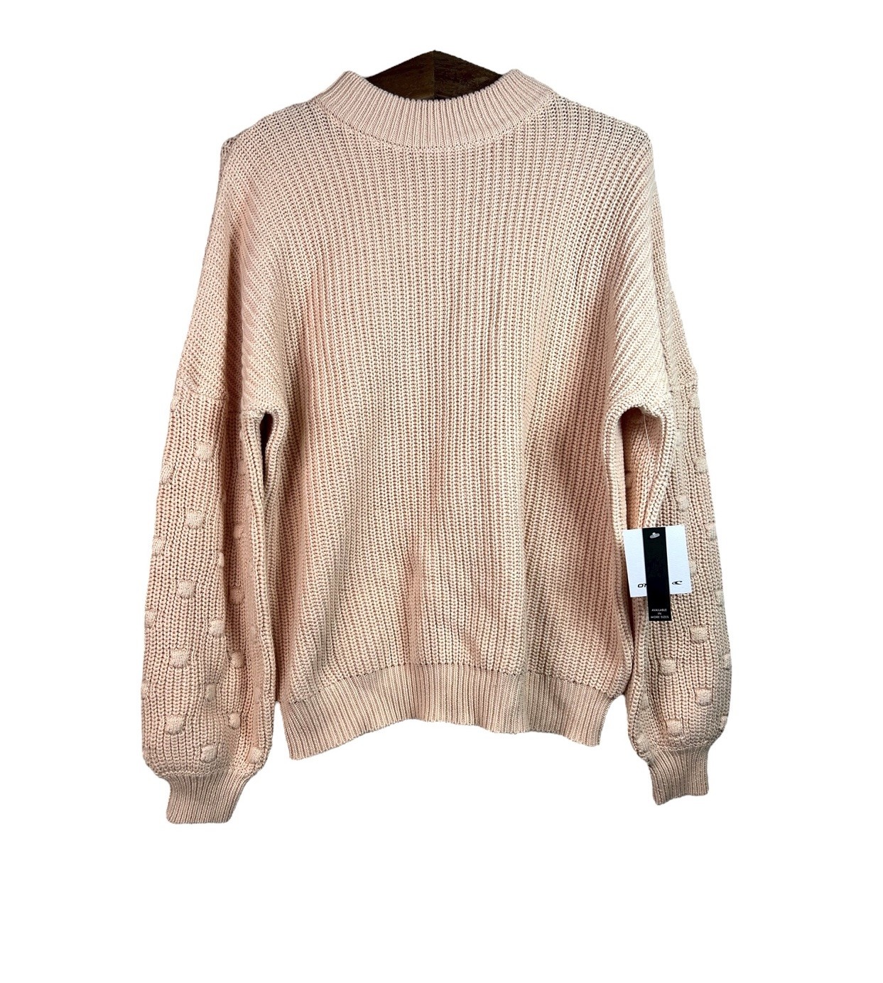 O’Neill Women’s Blush Lucky Lady Mock Neck Sweater Pullover Size M NWT Preppy
