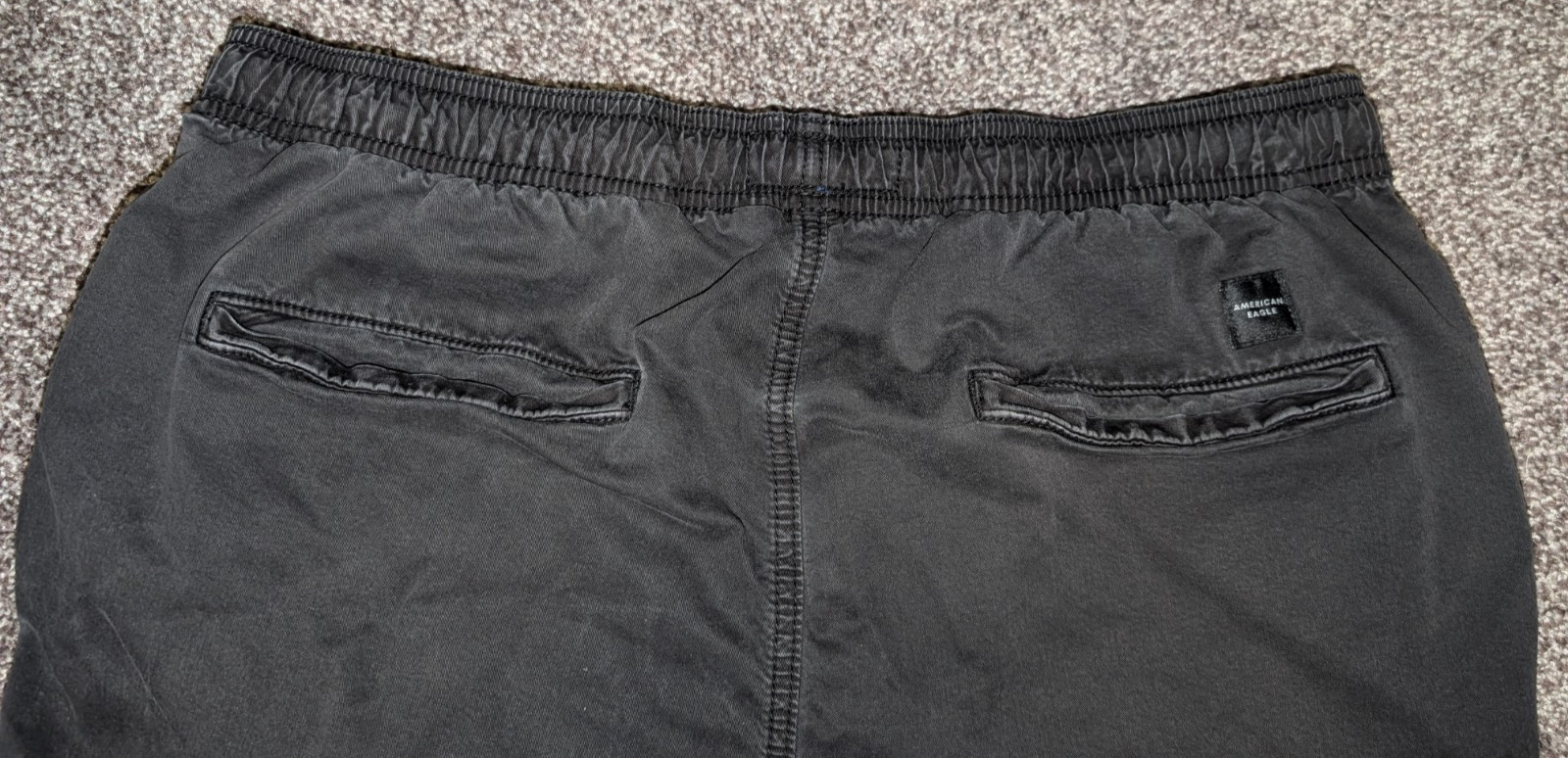 American Eagle Pants Mens M Gray Drawstring Jogger Tapered Athletic Flex Stretch