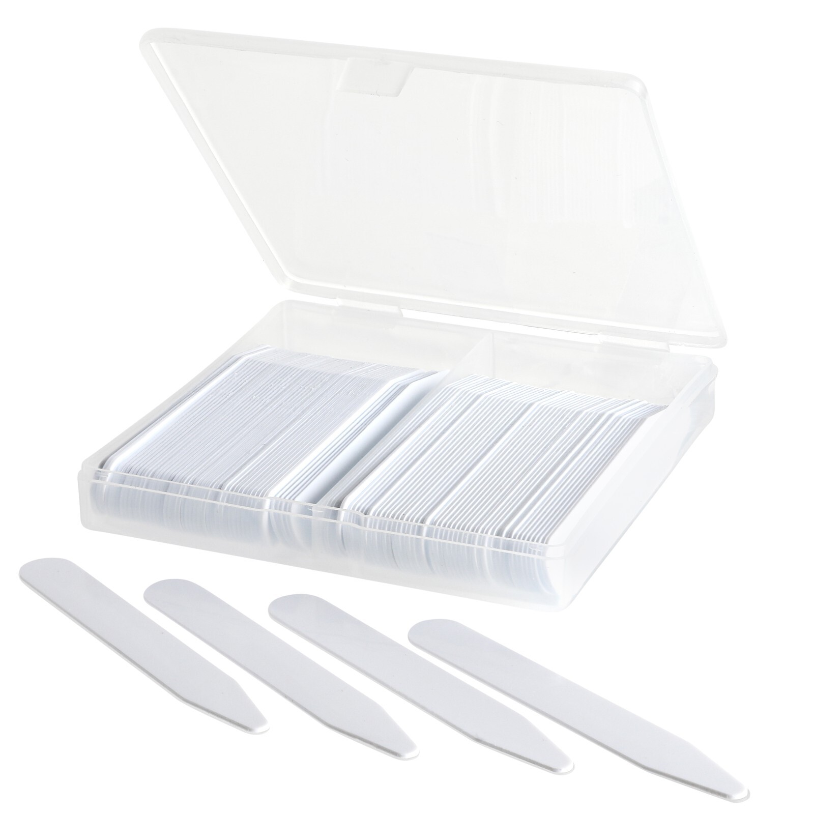200 Plastic Collar Stays for Men Dress Shirt 2″ 2.2″ 2.5″ 2.7″ 3″ inches in Box