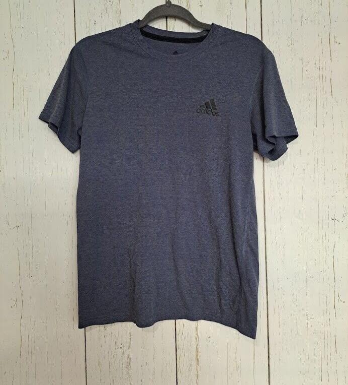 Adidas Ultimate 2.0 Size Small Blue Casual Mens Crew Neck Short Sleeve Shirt