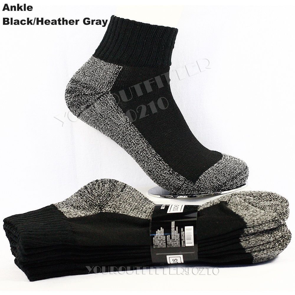 9-11 Women 10-13 10-15 Men Heavy Cotton Socks Lot Sports Crew Anklet Low Cut