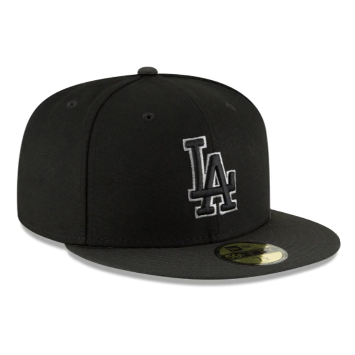 Brand New 59FIFTY Baseball Cap – MLB LA Dodgers Black on Black Fitted Hat
