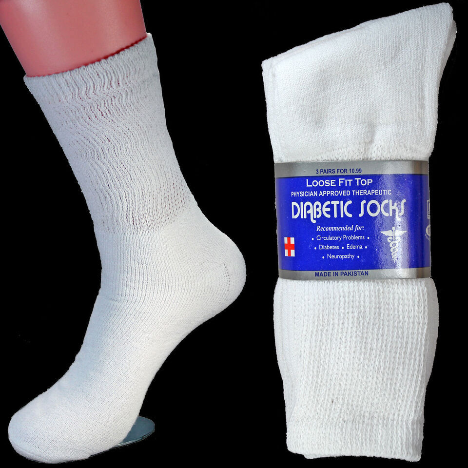 Wholesale Bulk Lots Men Diabetic Crew Socks Health Circulatory Cotton Size 9-15