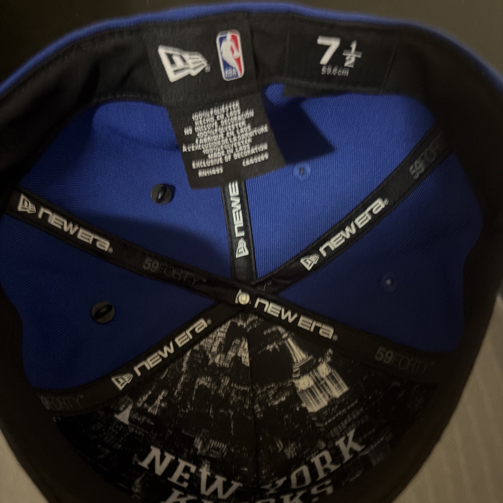 New Era NBA26 Draft New York Knicks Rhinestones Men’s Fitted Hat Blue 100% Auth