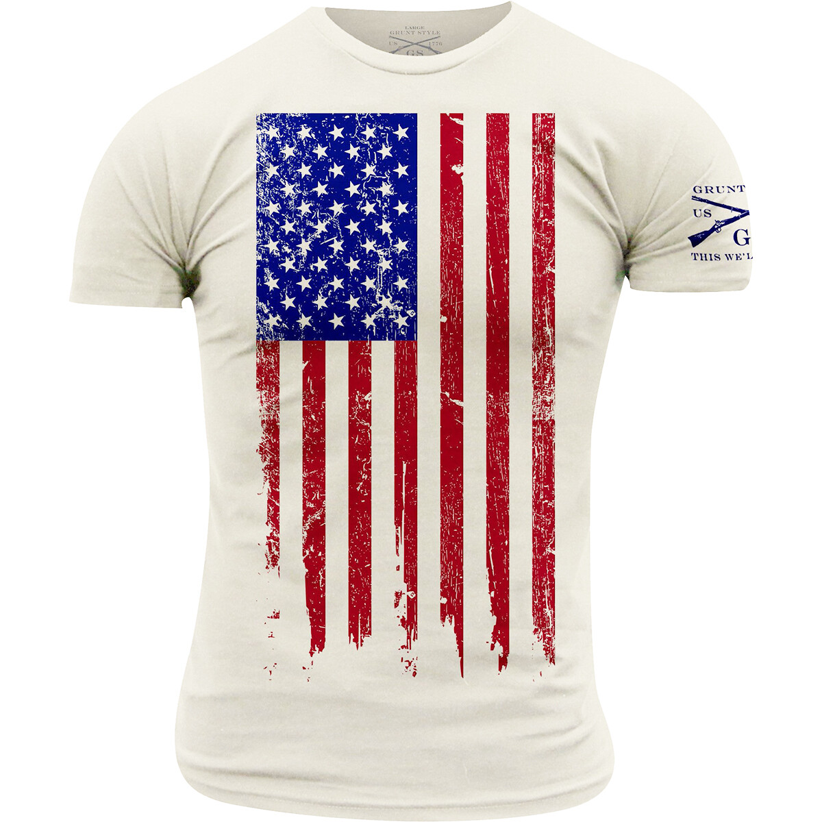 Grunt Style Full Color Flag T-Shirt – Natural