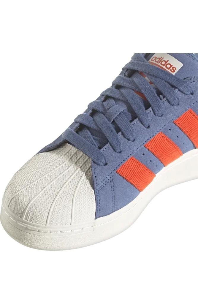 Adidas Superstar XLG Suede Sneaker in Crew Blue/Prered Men’s 11.5