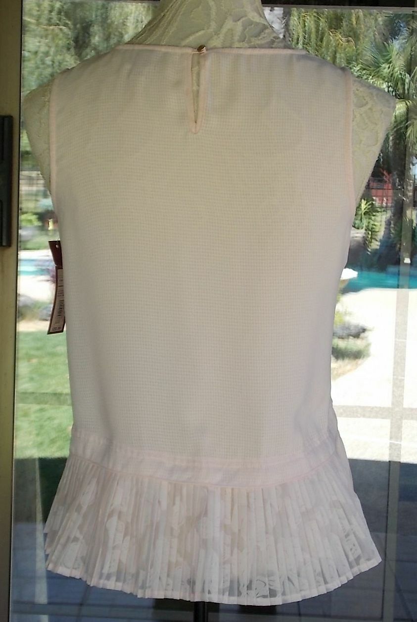 New Sleeveless Pleated Bottom Merona Blouse Sz. S 34″ Bust