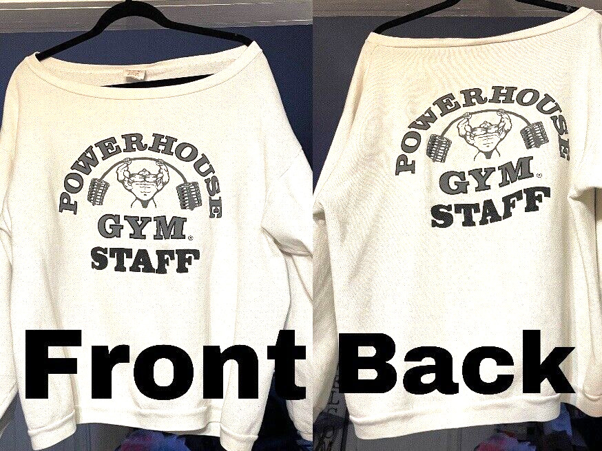 Powerhouse Gym Vintage STAFF Bodybuilding Weightlifting Tag Says L *Fits L & XL