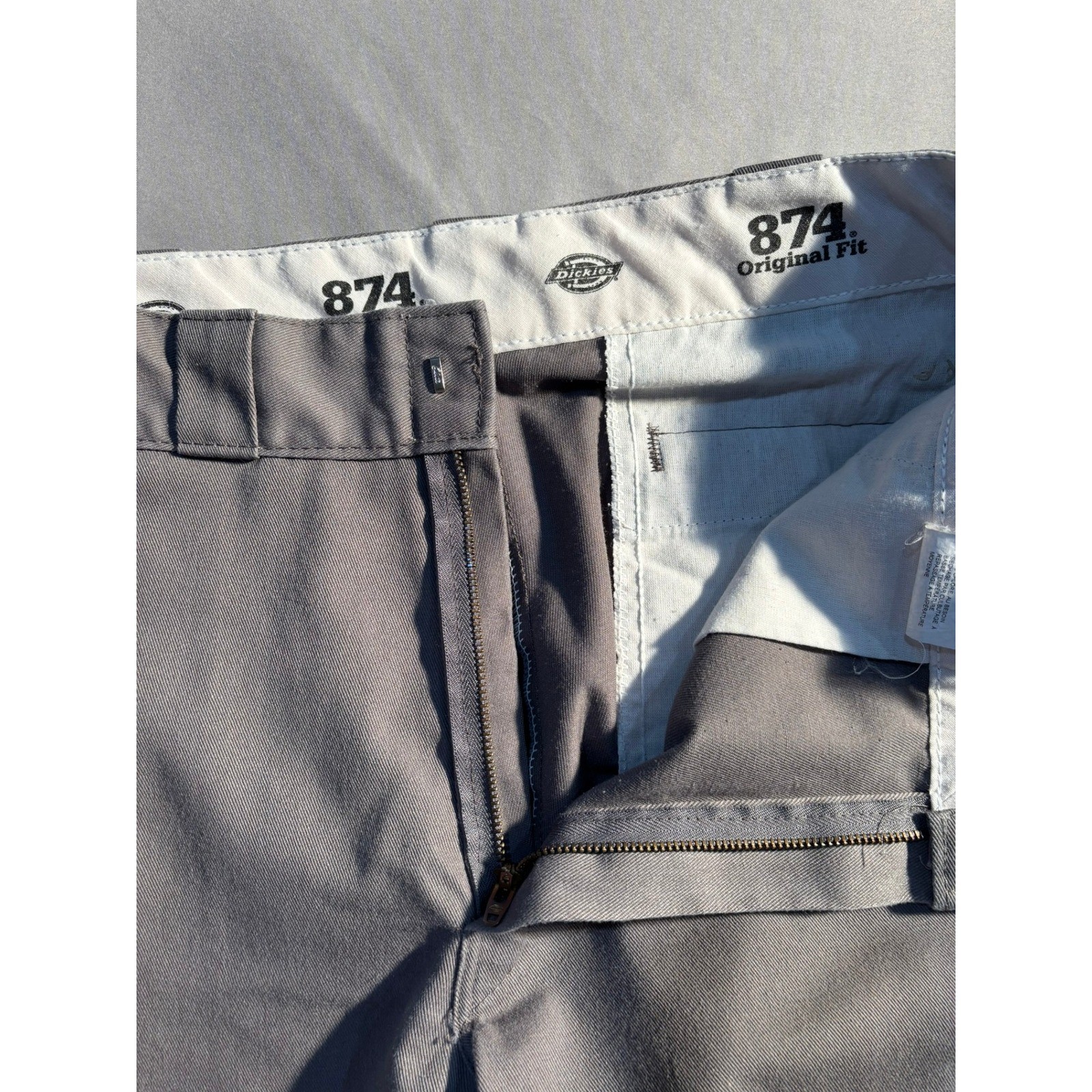 Dickies 874 Original Fit Pants Mens 34×32 Gray Workwear Chino Straight Leg