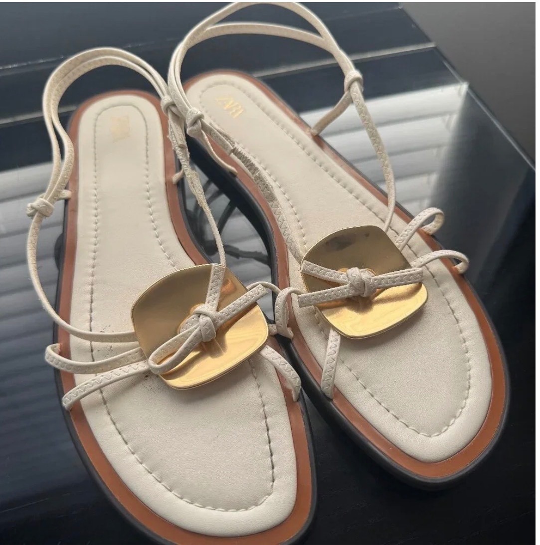 zara modern sandals preowned