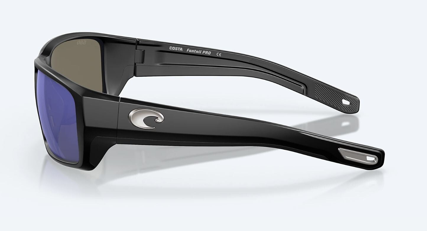 Costa Del Mar Fantail PRO Matte Black / Blue Mirror POLARIZED Glass 580G – NEW
