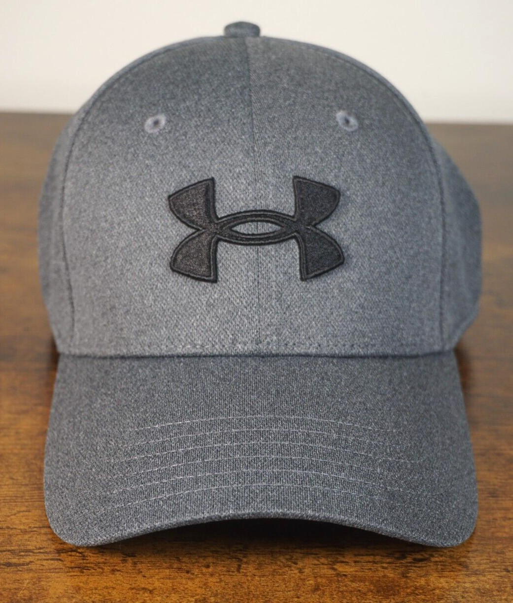 Under Armour Blitzing Hat Cap 1376700 Stretch Midnight Gray Navy Size M/L