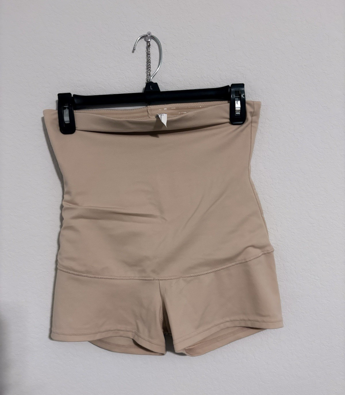 Maidenform High-Waisted Shapewear Shorts XL Beige/Black 2-Pack Firm