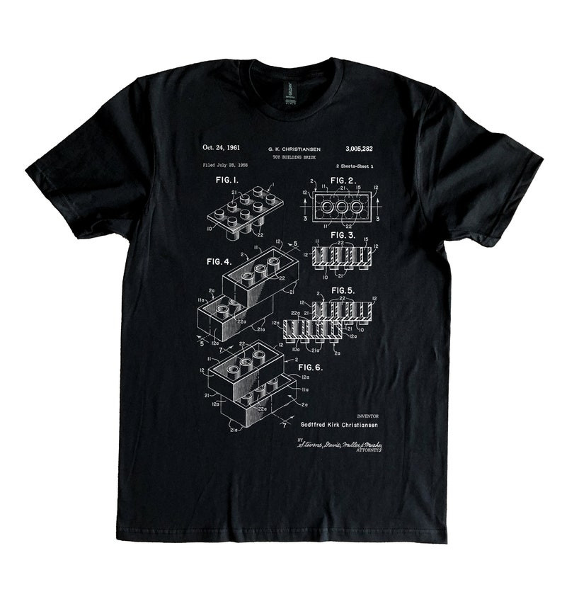 Toy Building Brick Patent shirt , Unisex Tee