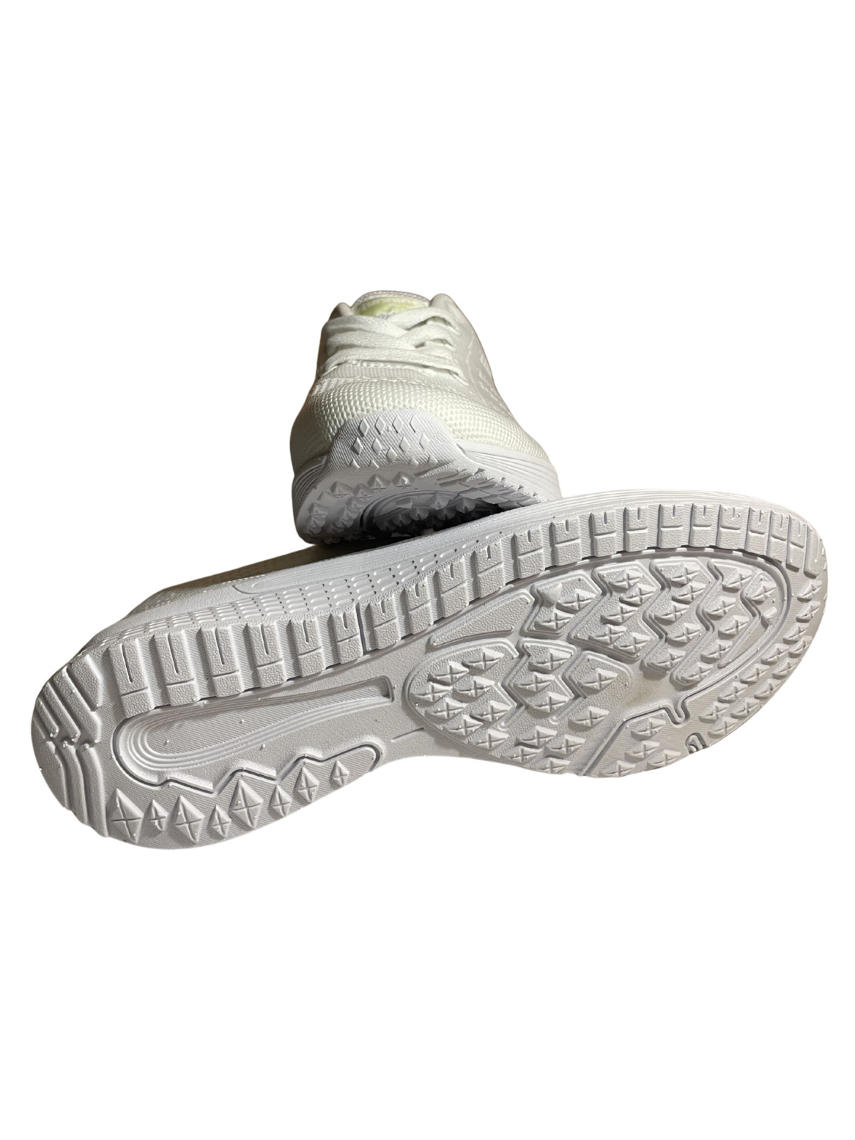 Women’s All-White Knit Athletic Sneakers | Lightweight Running Shoes