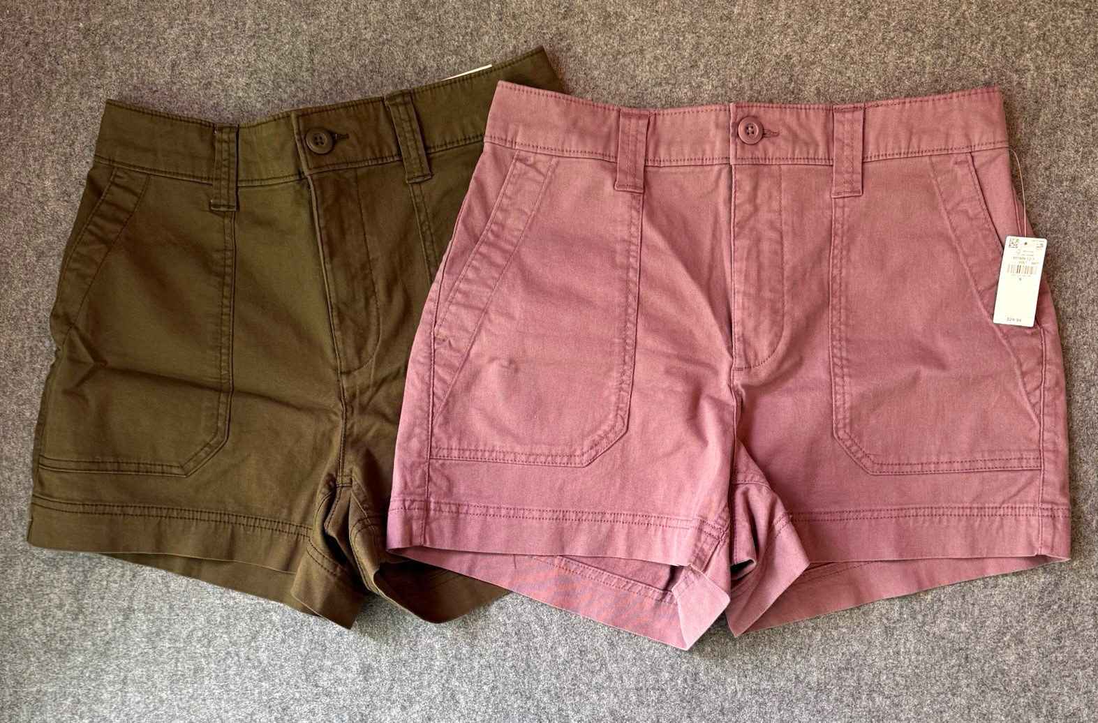 Lot of 2 Old Navy OG Chino Women’s Shorts S High Rise 3.5″ Inseam StretchPockets