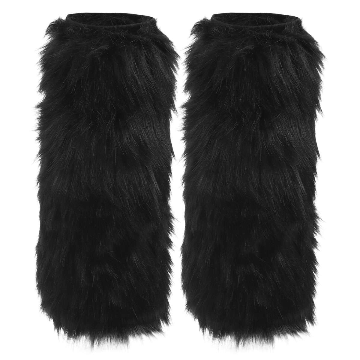 Womens Faux Fur Leg Warmer Boots Socks Fluffies Boot Cover Warming Foot Sleeve