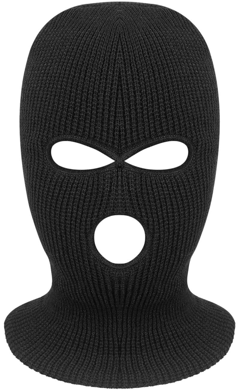 3 Hole Balaclava Knitted Full Face Cover Winter Windproof Neck Warmer Head Hood