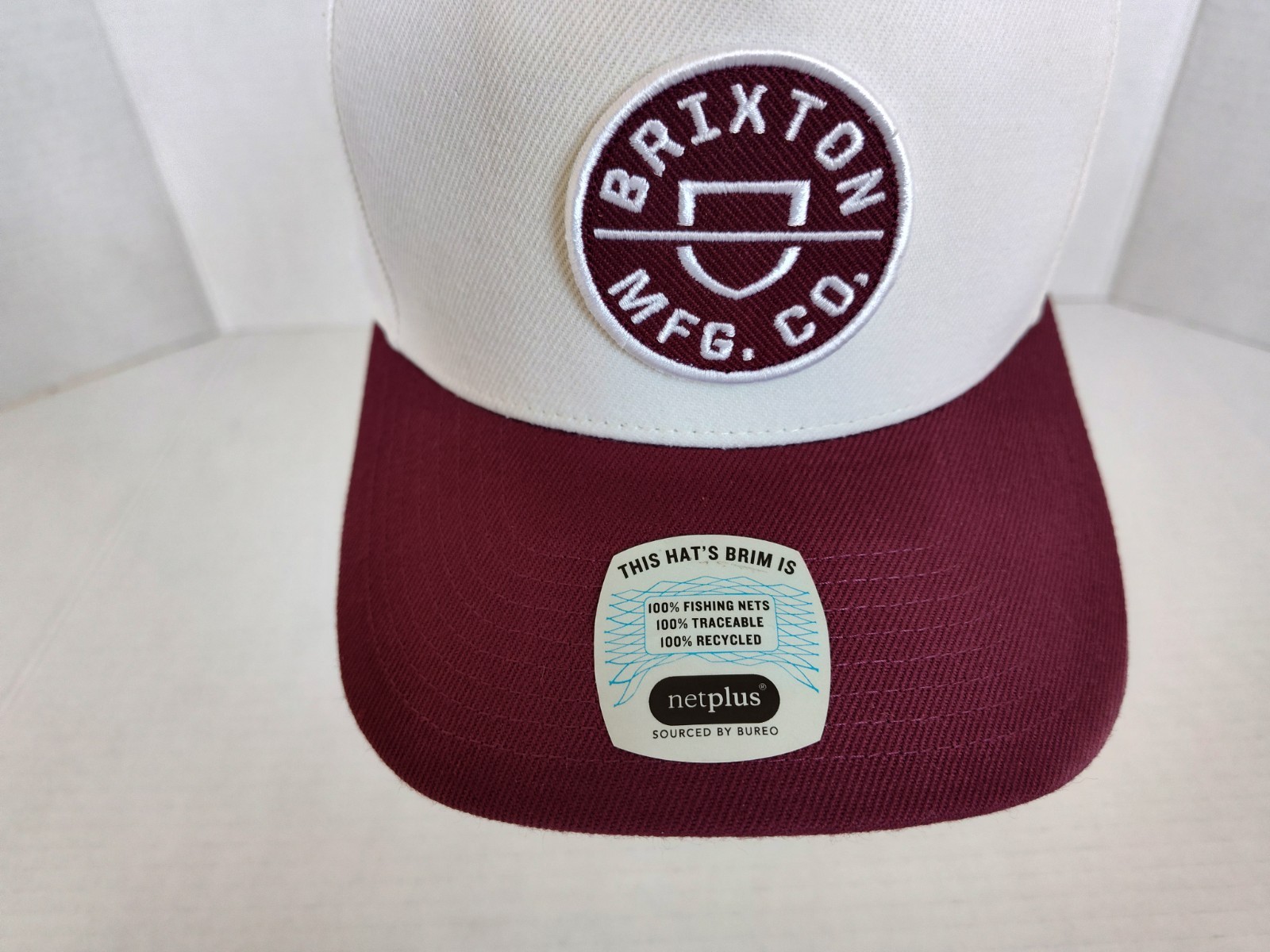 Brixton Crest Port and Off White Netplus Snapback Hat One Size