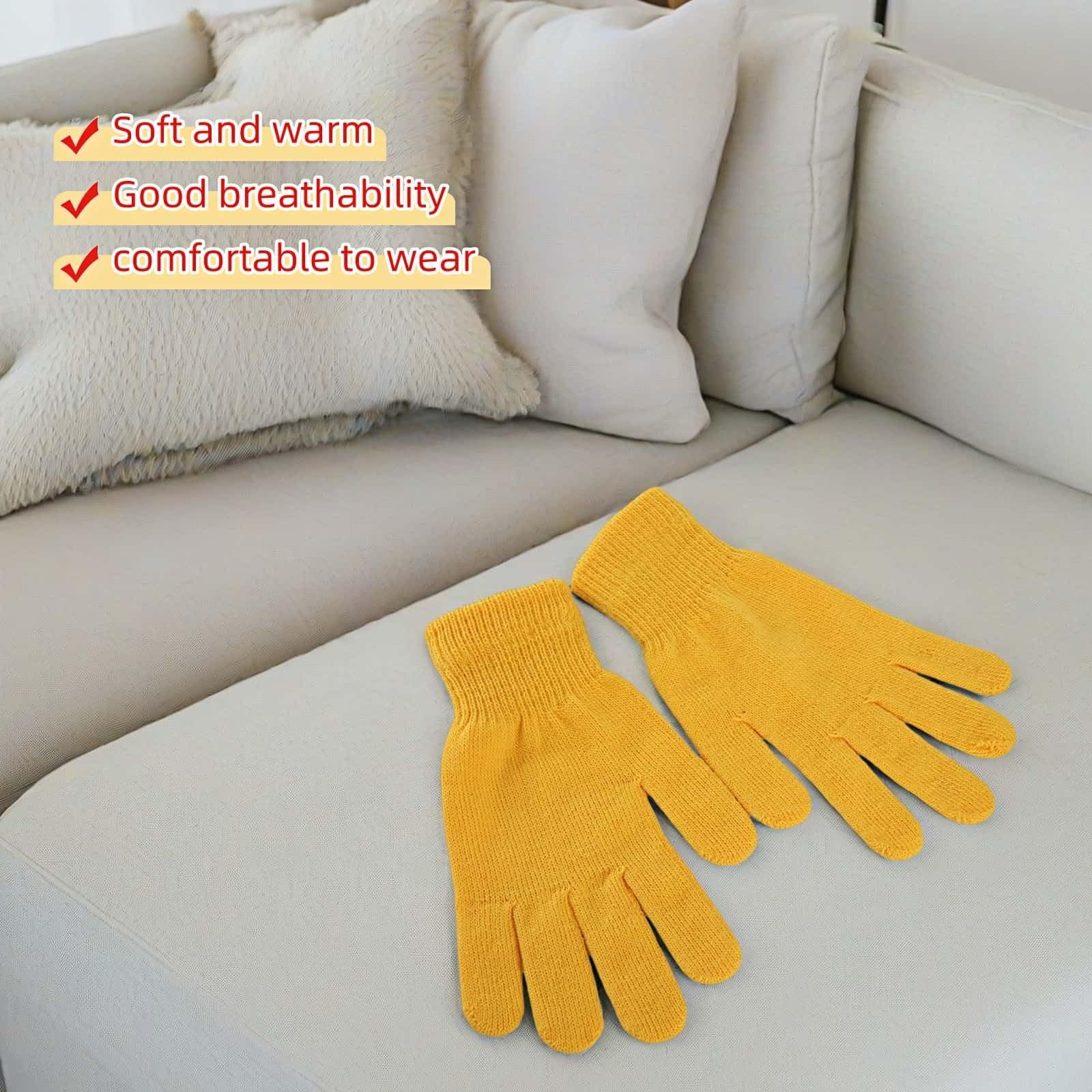 Minimalist Winter Knit Gloves for Men & ,Thermal Knit Gloves Windproof Warm T…