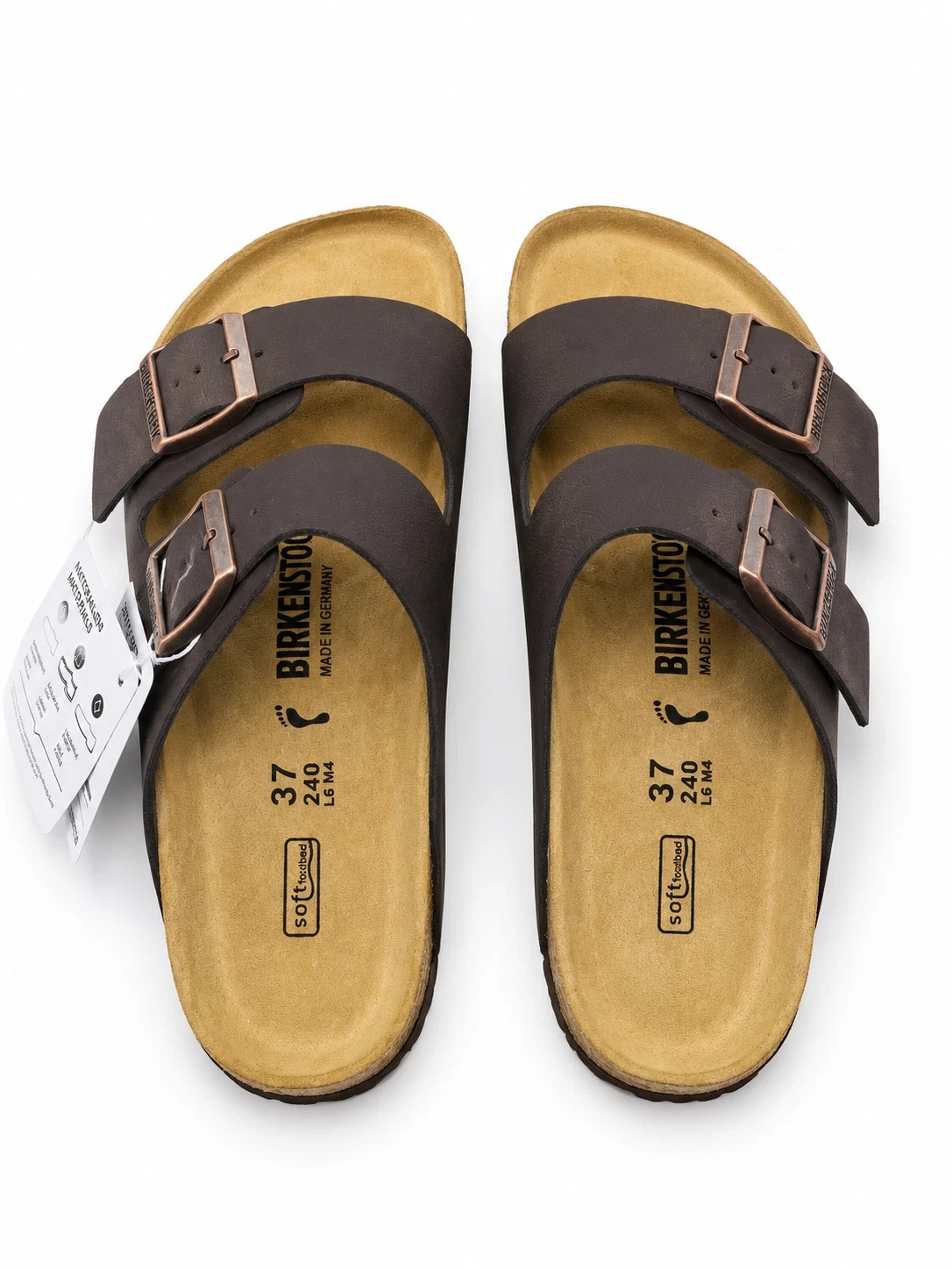 Birkenstock Arizona Birkibuc Sandals Mocha Unisex Adult Casual Comfort Slide