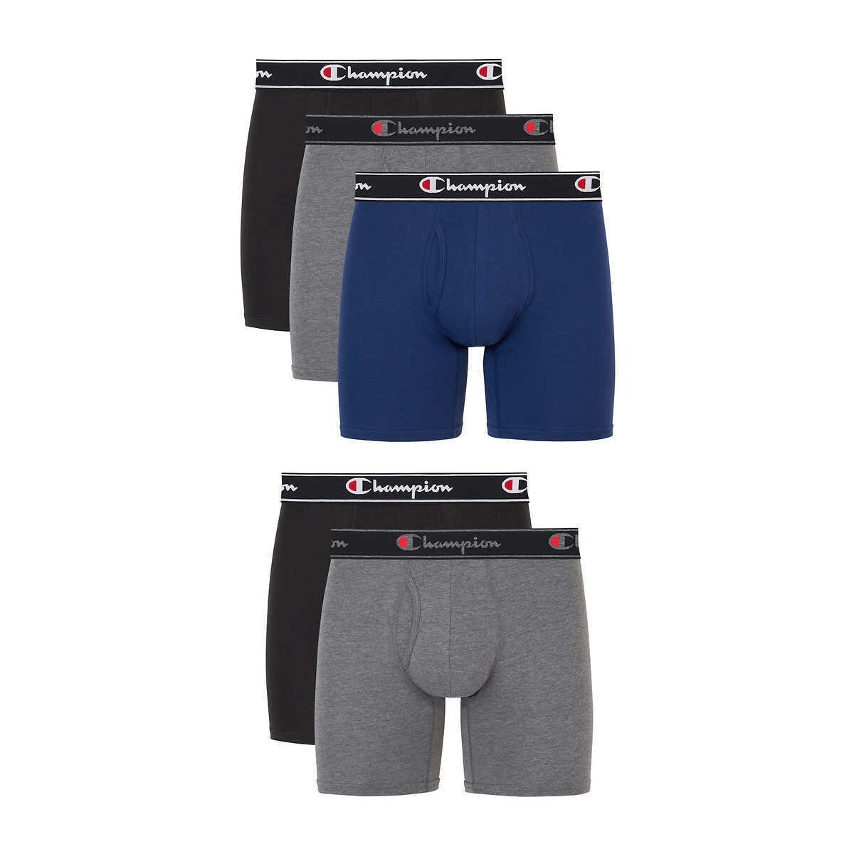 Champion Elite Men’s 2 or 5 Boxer Briefs Everyday Fit New Free Shipping