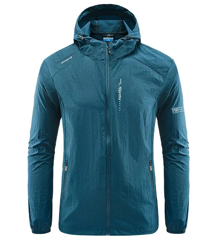 Summer Outdoor Quick Dry Sun Protective Thin Jacket Men Hiking Fishing Cycling
