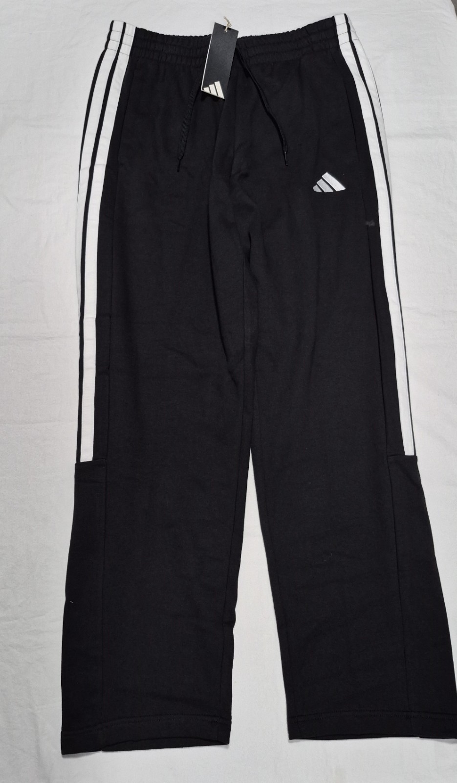 Adidas Men’s Fleece Pants Multi Sports Training Crew Black White JY9028