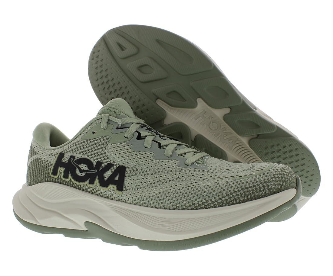 HOKA Mens’ Rincon IV Synthetic Textile Running Sneakers – Eucalyptus