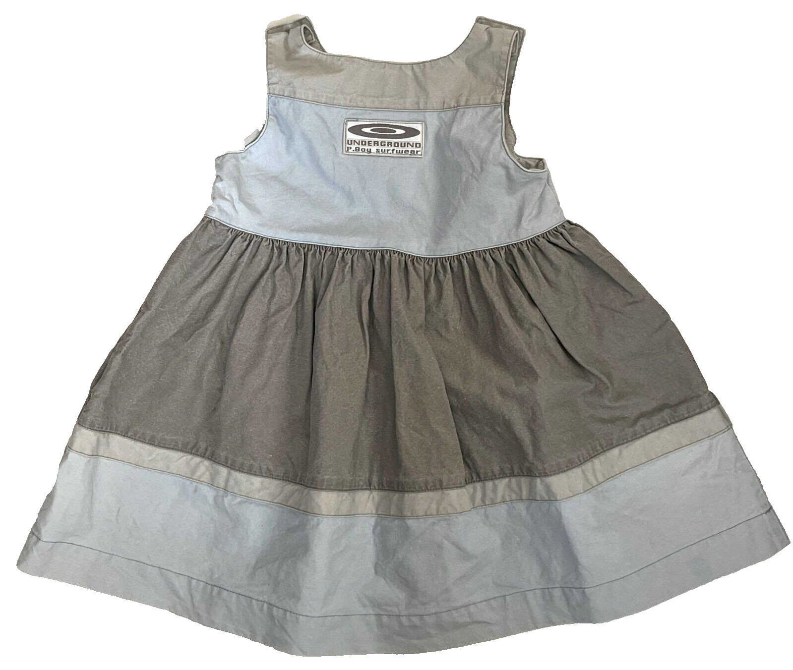 PETIT BOY Light BLue & Gray Sleeveless Dress Jumper Toddler Girls 18 Months