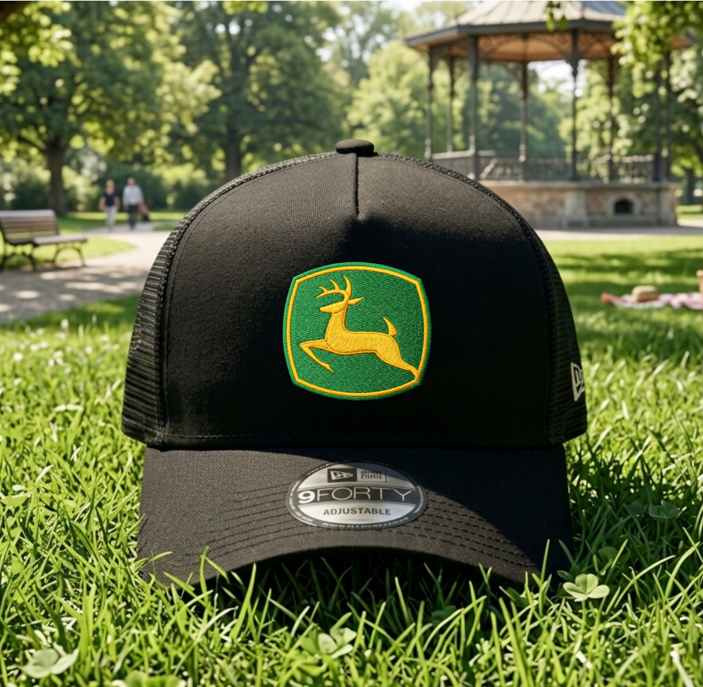 John Deere Logo Embroidered Dad Hat Adjustable Strap Casual Gift for Fans