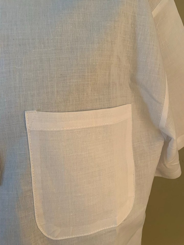 Fortino Landi Mens 2pc Walking Suit Linen Shirt Pleated Pants Set 2XL White 42