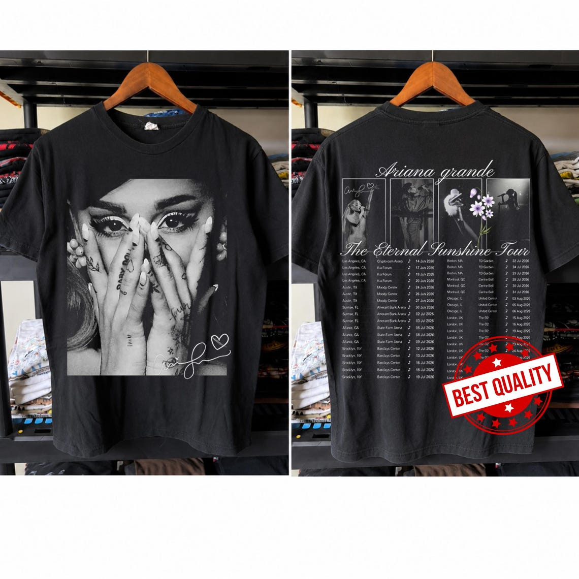 Ariana Grande 2026 Tour Concert T-Shirt Music Lover Gift